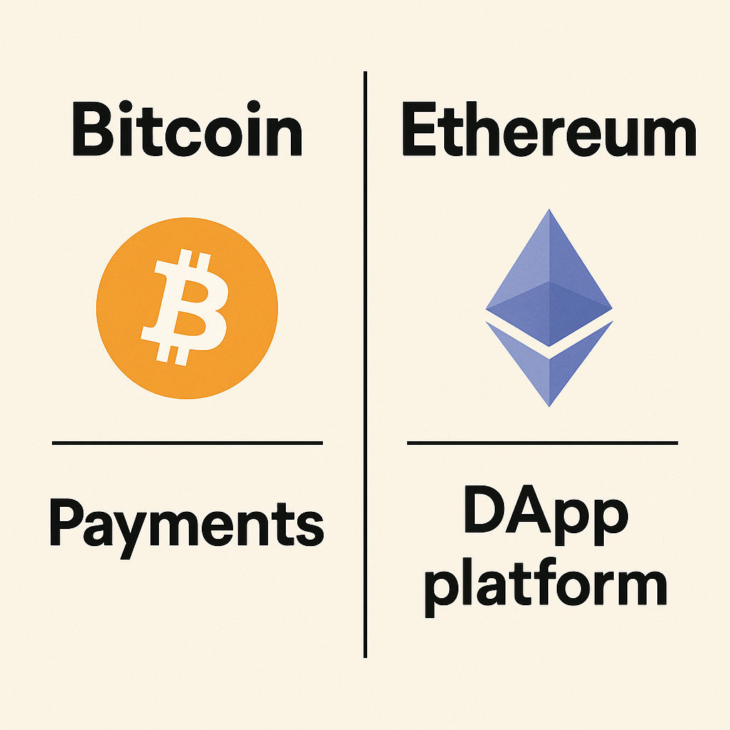 비트코인은 송금, 이더리움은 DApp 플랫폼